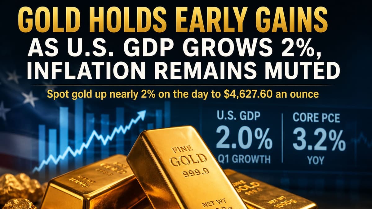 Gold Price Holds Gains as US GDP Hits 2% and Core PCE Stays Hot
