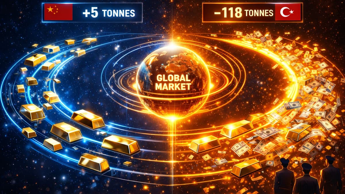 Central Bank Gold Demand Shifts as China Buys, Turkey Sells
