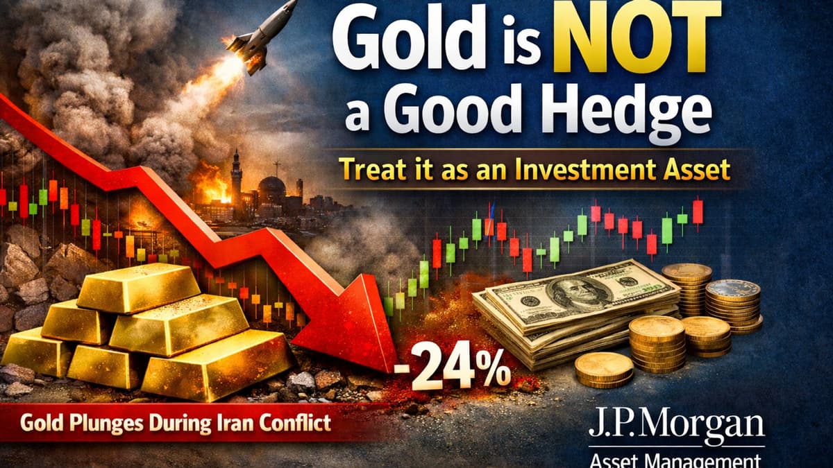 Gold Price Outlook: Why JP Morgan Says Gold Is an Asset, Not a Hedge
