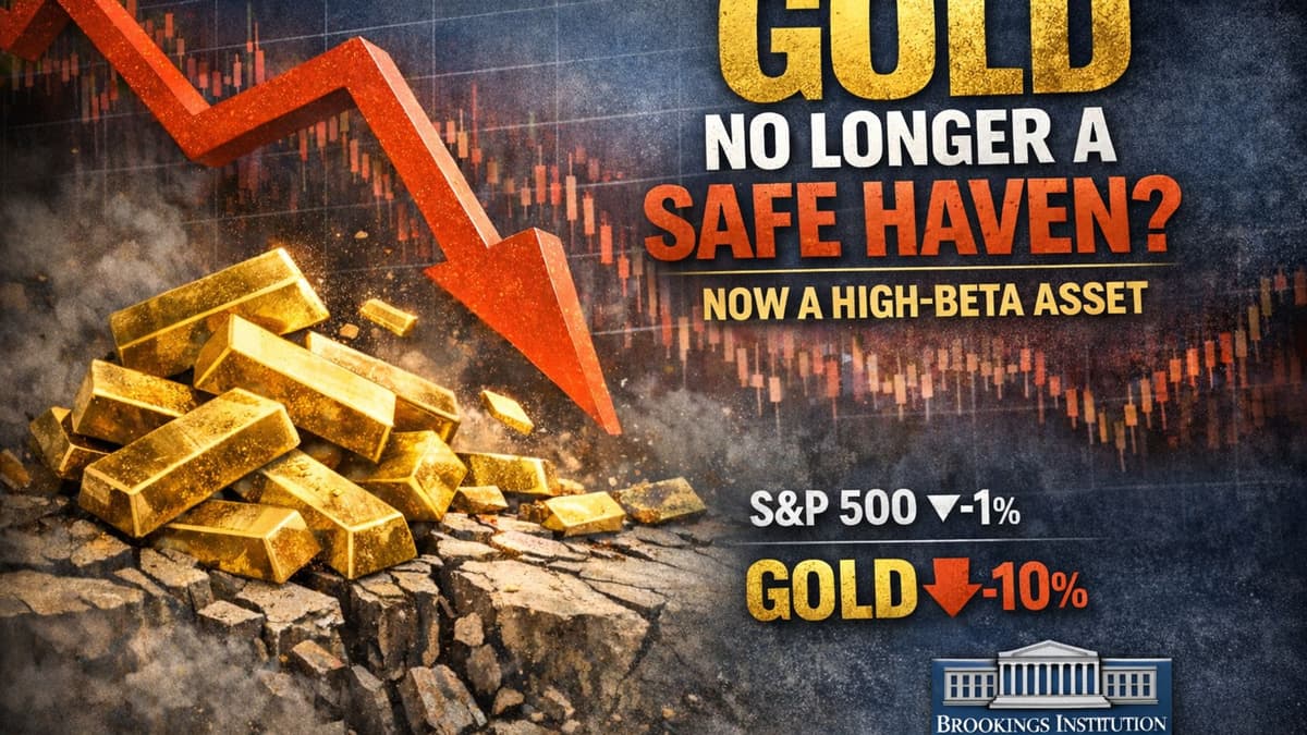 Gold Price Safe-Haven Status Under Fire, Says Brookings’ Brooks