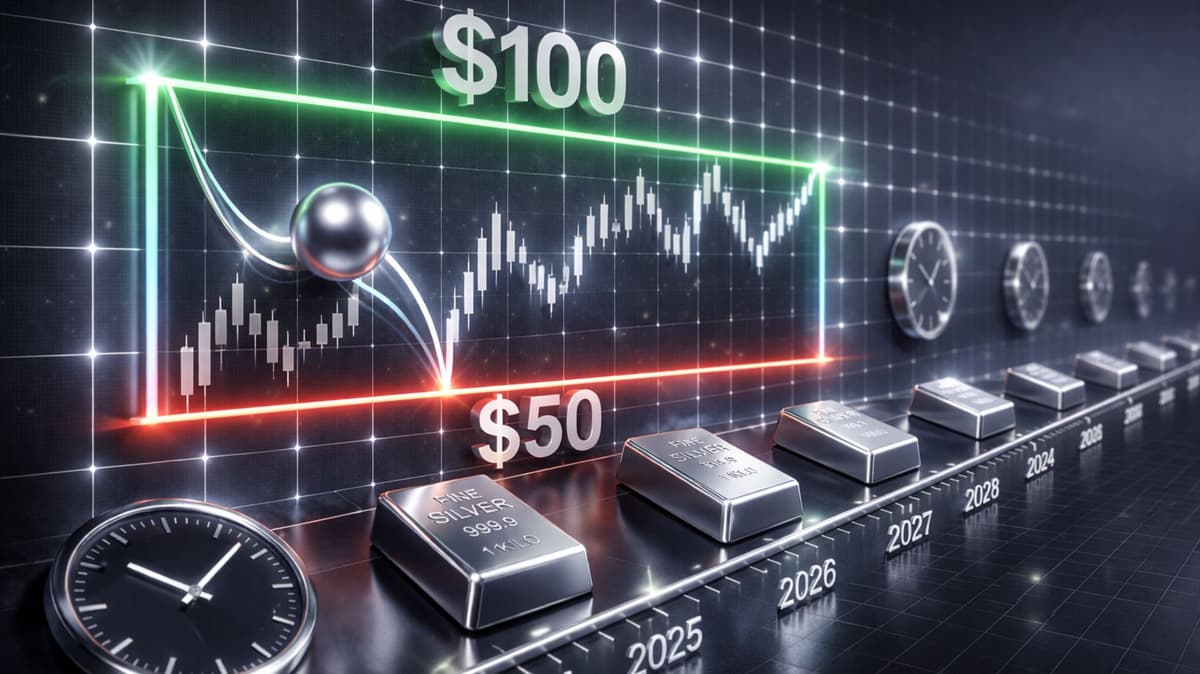 Silver Prices May Stay Trapped Between $50 and $100 for Years