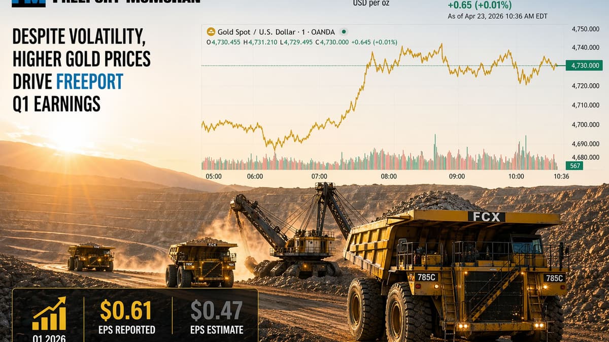 Gold Prices Lift Freeport Q1 Earnings Despite Grasberg Disruption