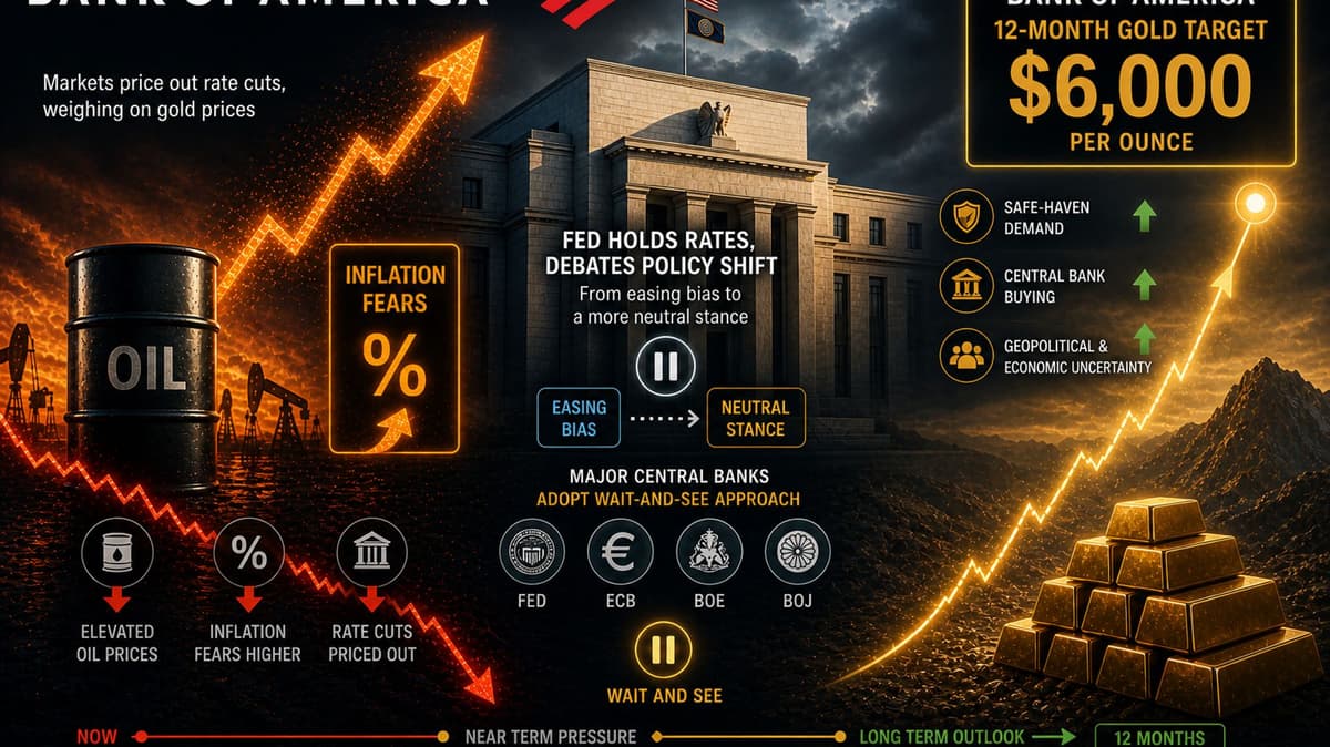Gold Price Forecast: BofA Stands Firm on Bold $6,000 Target