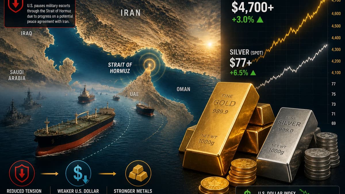 Gold Price Surges Above $4,700 as Iran Peace Hopes Hit Dollar