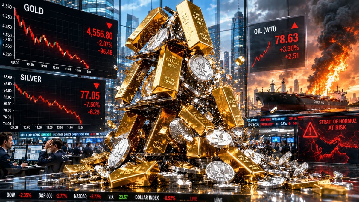 Gold Price Slides Below $4,560 as Iran War Sparks Rate Fears