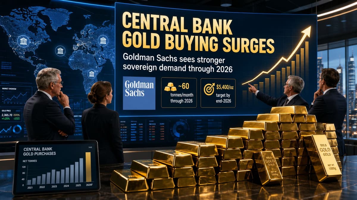 Gold Price Outlook: Goldman Sees Stronger Central Bank Buying