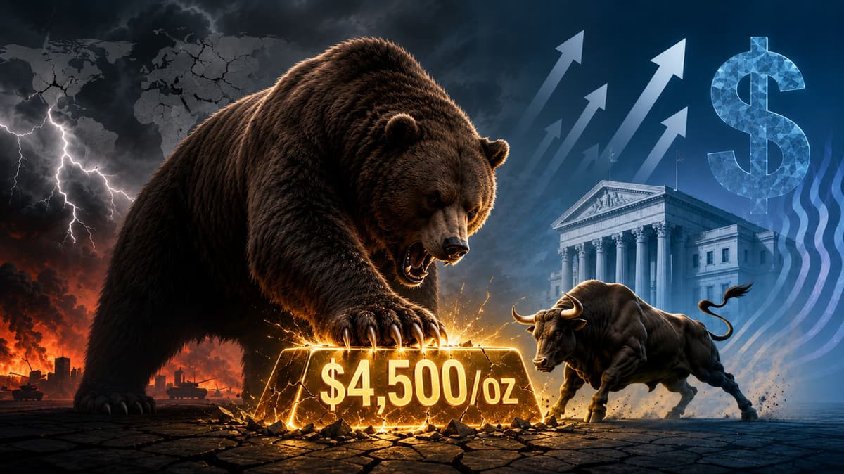 Gold Price Holds $4,500 as Fed Hike Fears Keep Wall Street Bearish