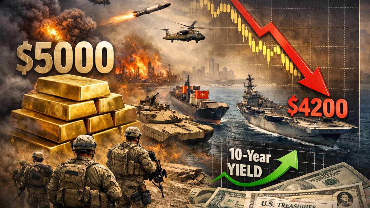 Gold Price Risks Slide to $4,200 as Iran War Lifts Yields