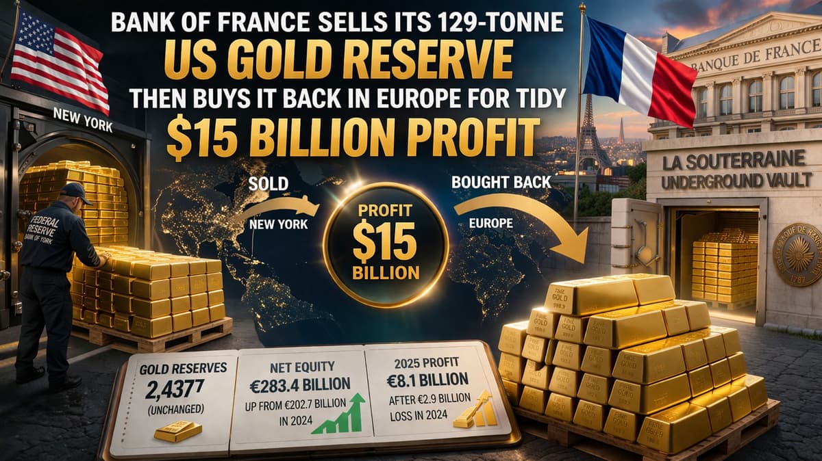 Bank of France Gold Reserve Move Nets €11 Billion Windfall