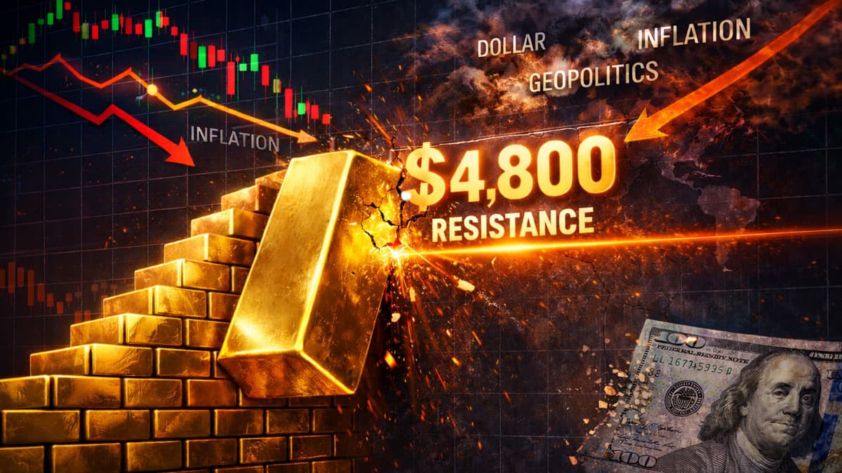 Gold Price Tests $4,800 as Soft US Inflation Hits Dollar